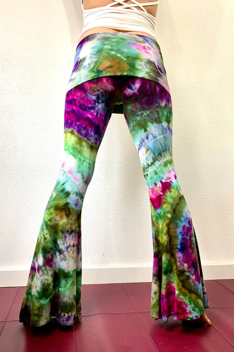 Tie Dye Fold Over Flares